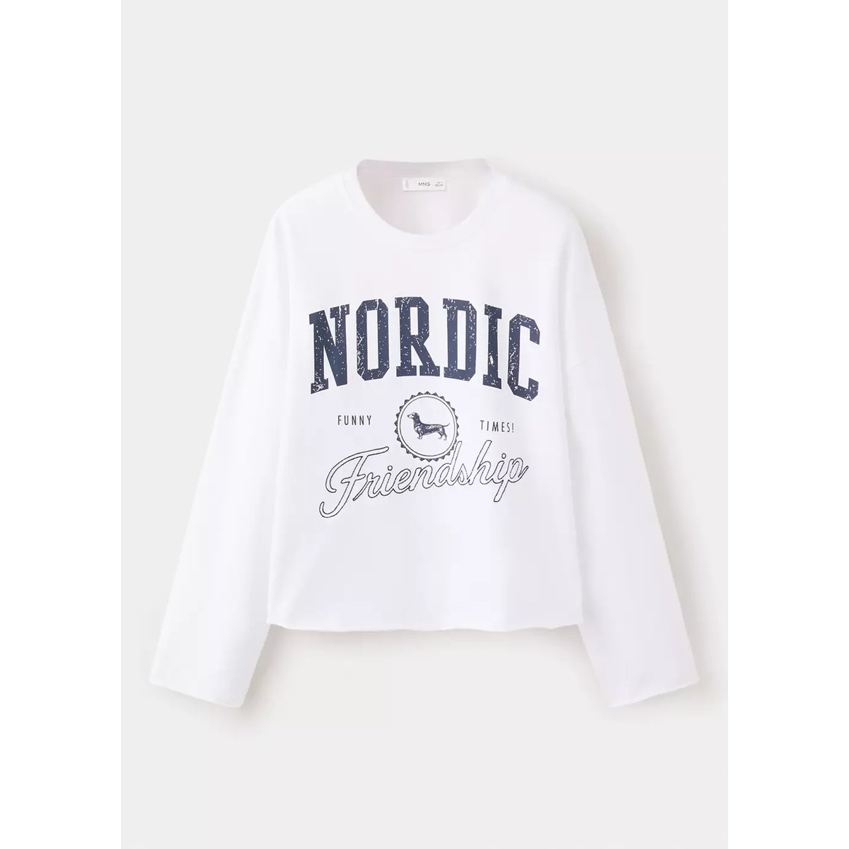 T-shirt en coton imprimé écru, MANGO KIDS