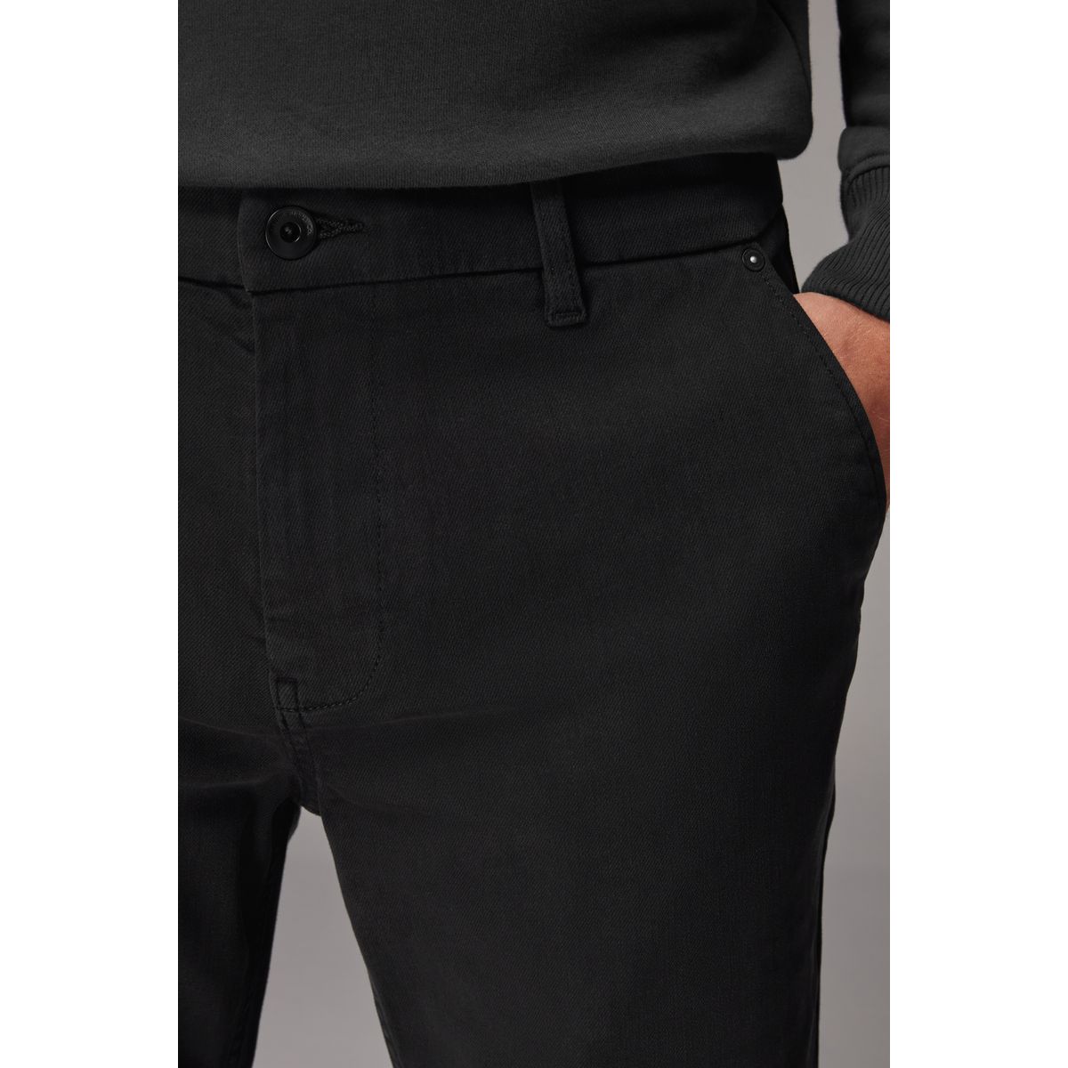Pantalon chino slim noir, NEXT