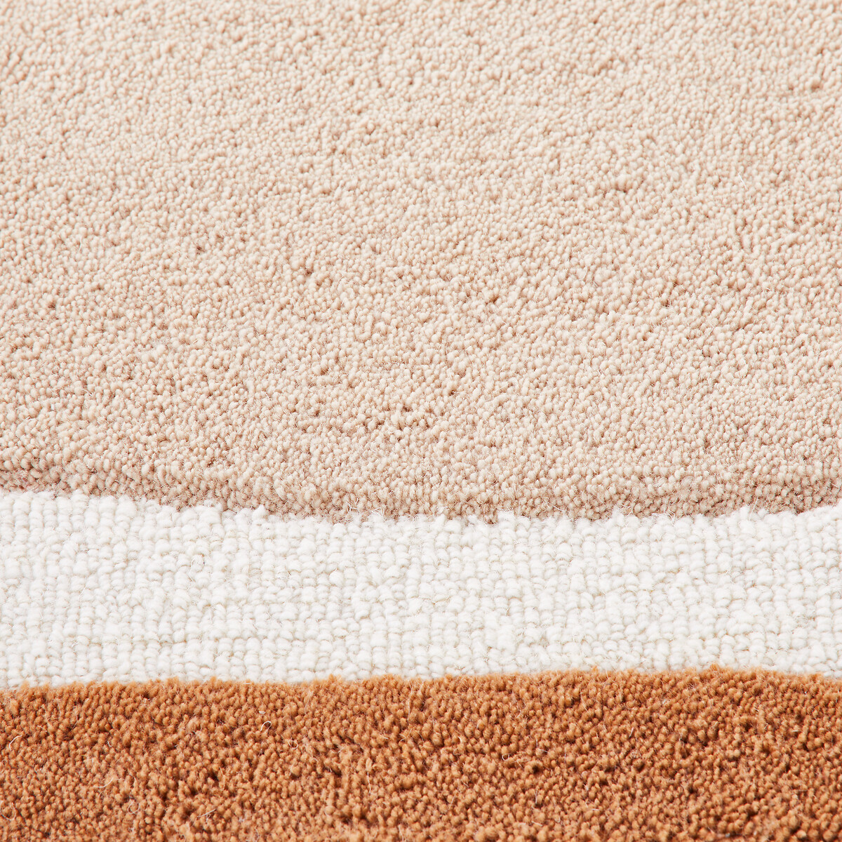 Tapis polyester et laine, Nomia beige, LA REDOUTE INTERIEURS