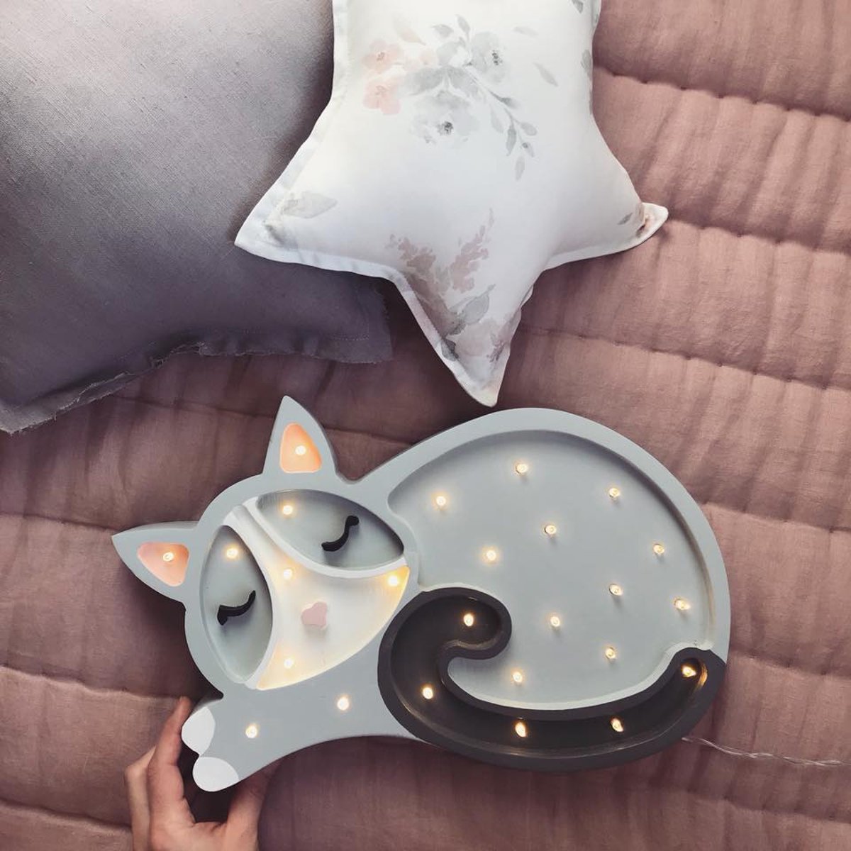 Lampe Veilleuse Chat gris, LITTLE LIGHTS