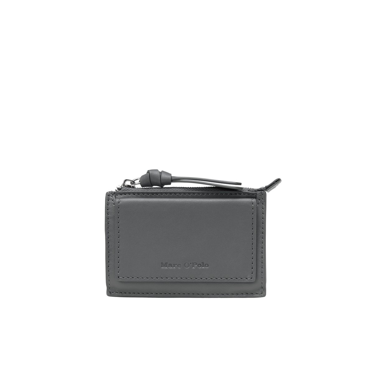 Porte-cartes en cuir de vache noble gris foncé, MARC O'POLO