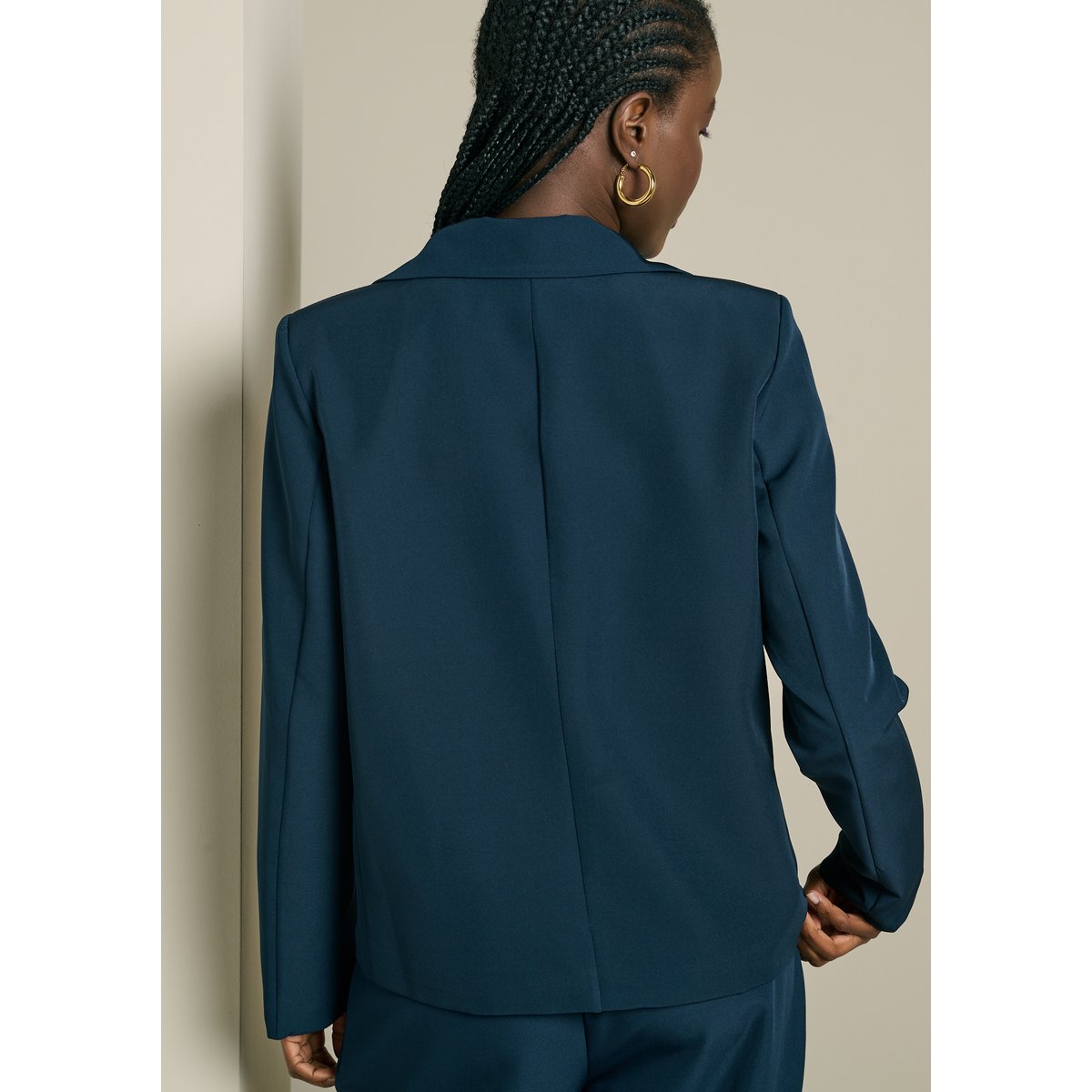 Blazer court croisé bleu marine, LOLALIZA