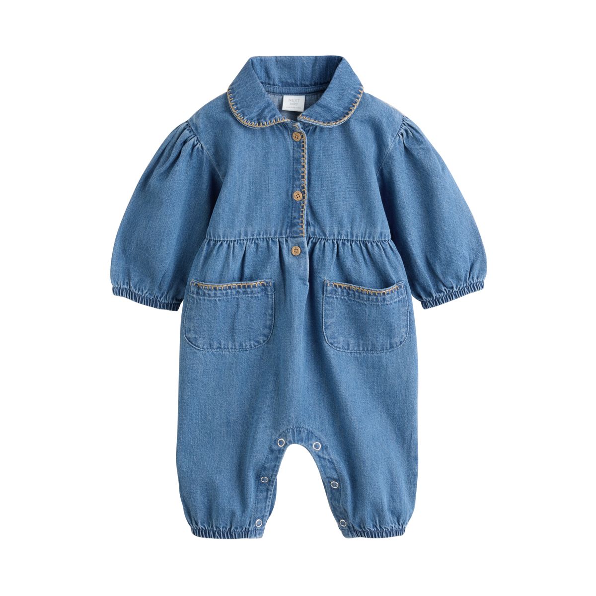 Barboteuse bébé bleu jean, NEXT