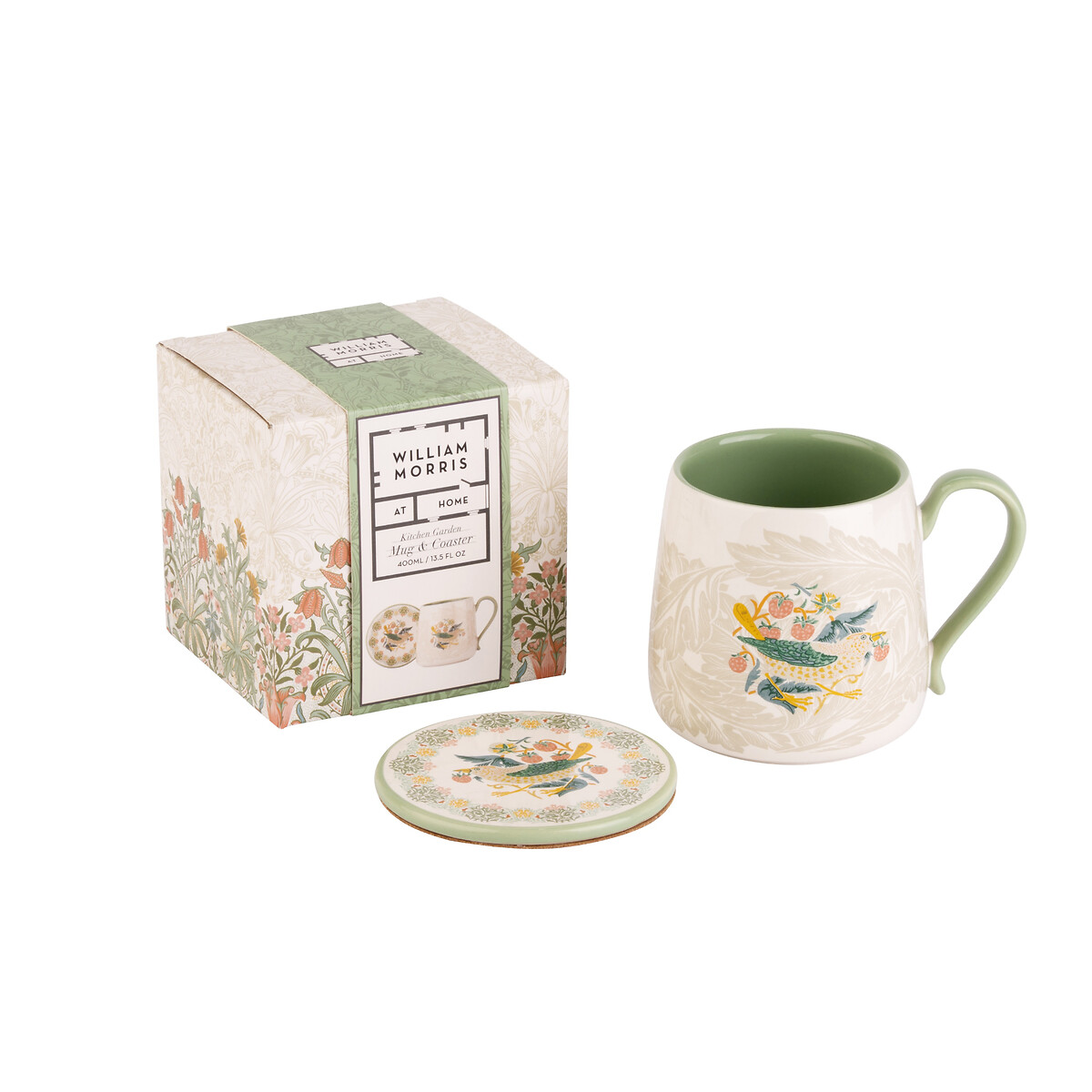 Kitchen Garden Mug & Coaster Set multi-coloured, WILLIAM MORRIS AT HOME