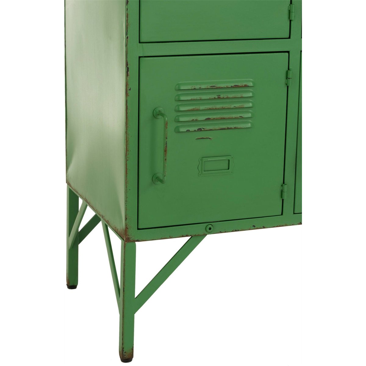 Armoire métal 9 portes style industriel vert, RECOLLECTION