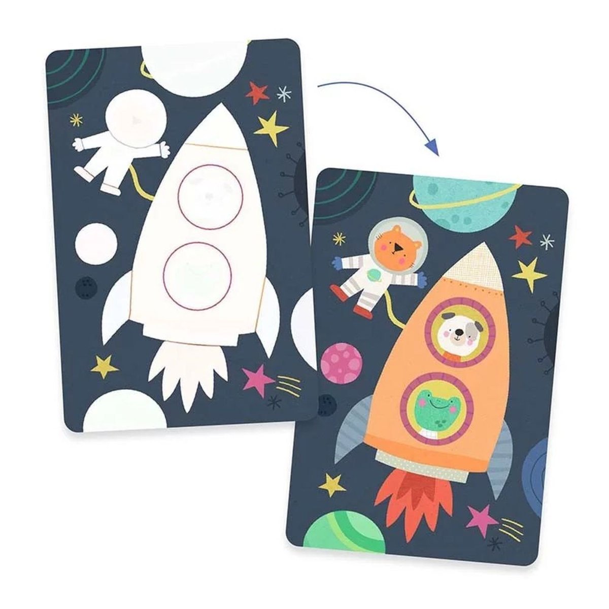 Coloriage pour les petits - En route multicolore, DJECO