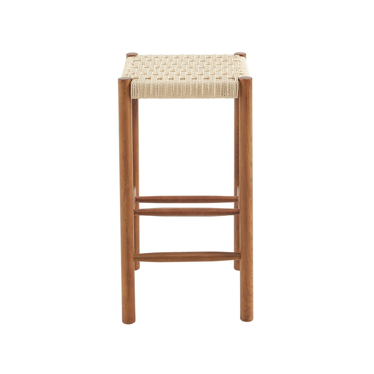 Lot de 2 tabourets en chêne ELLIO noyer, SORELH