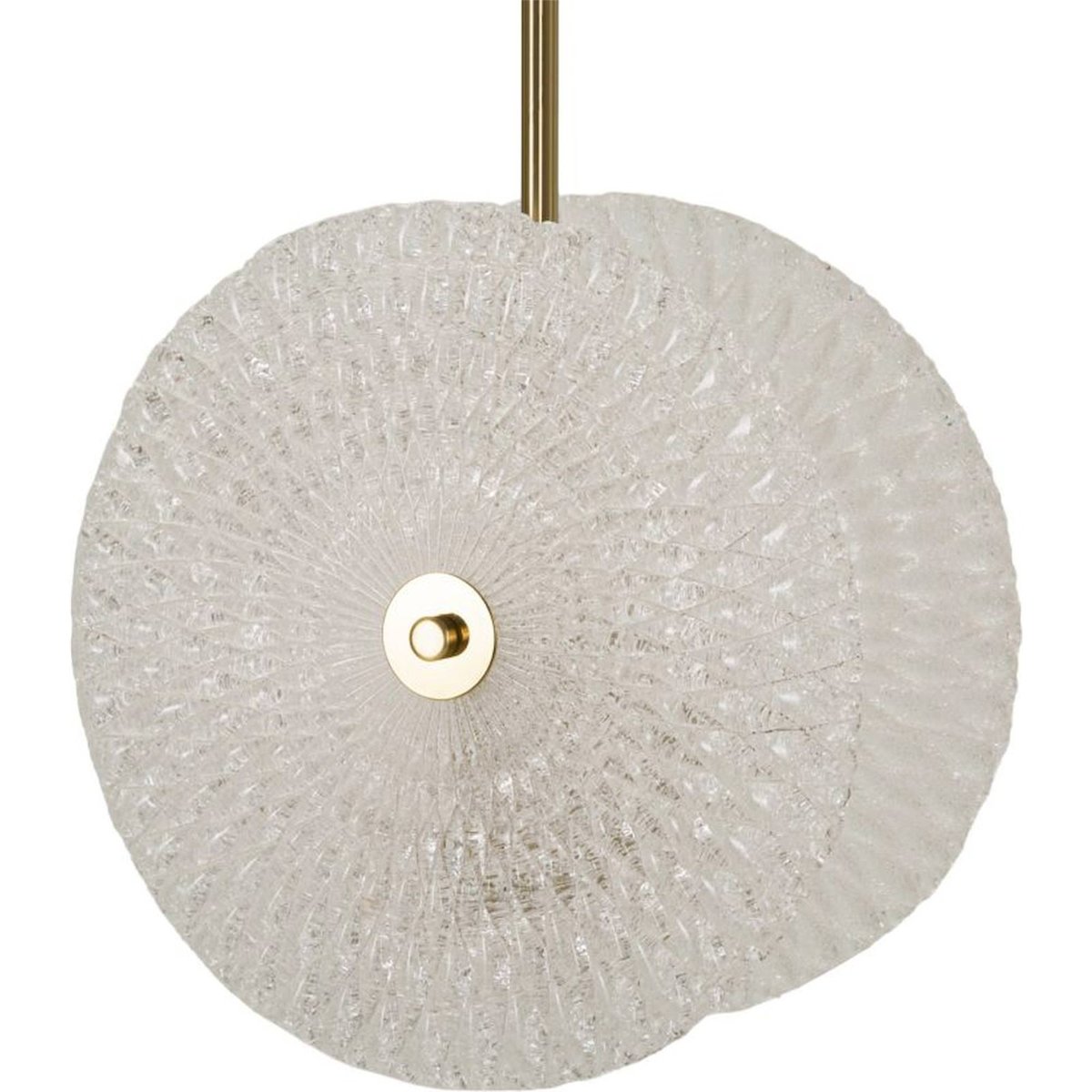 Suspension en verre socle en fer GLAM doré et blanc, RECOLLECTION