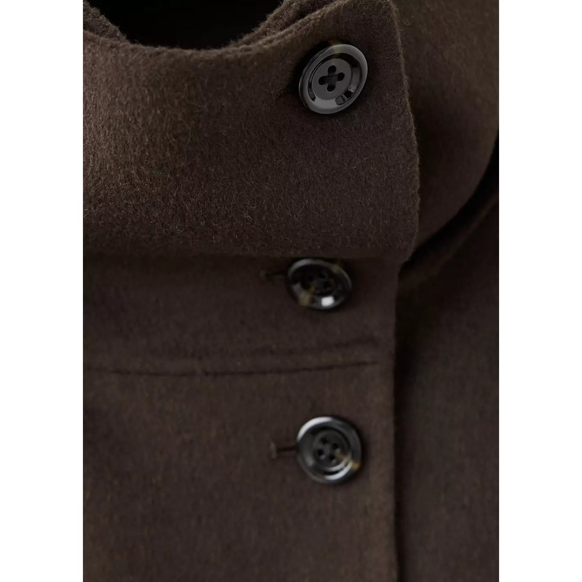 Veste laine double boutonnage chocolat, MANGO