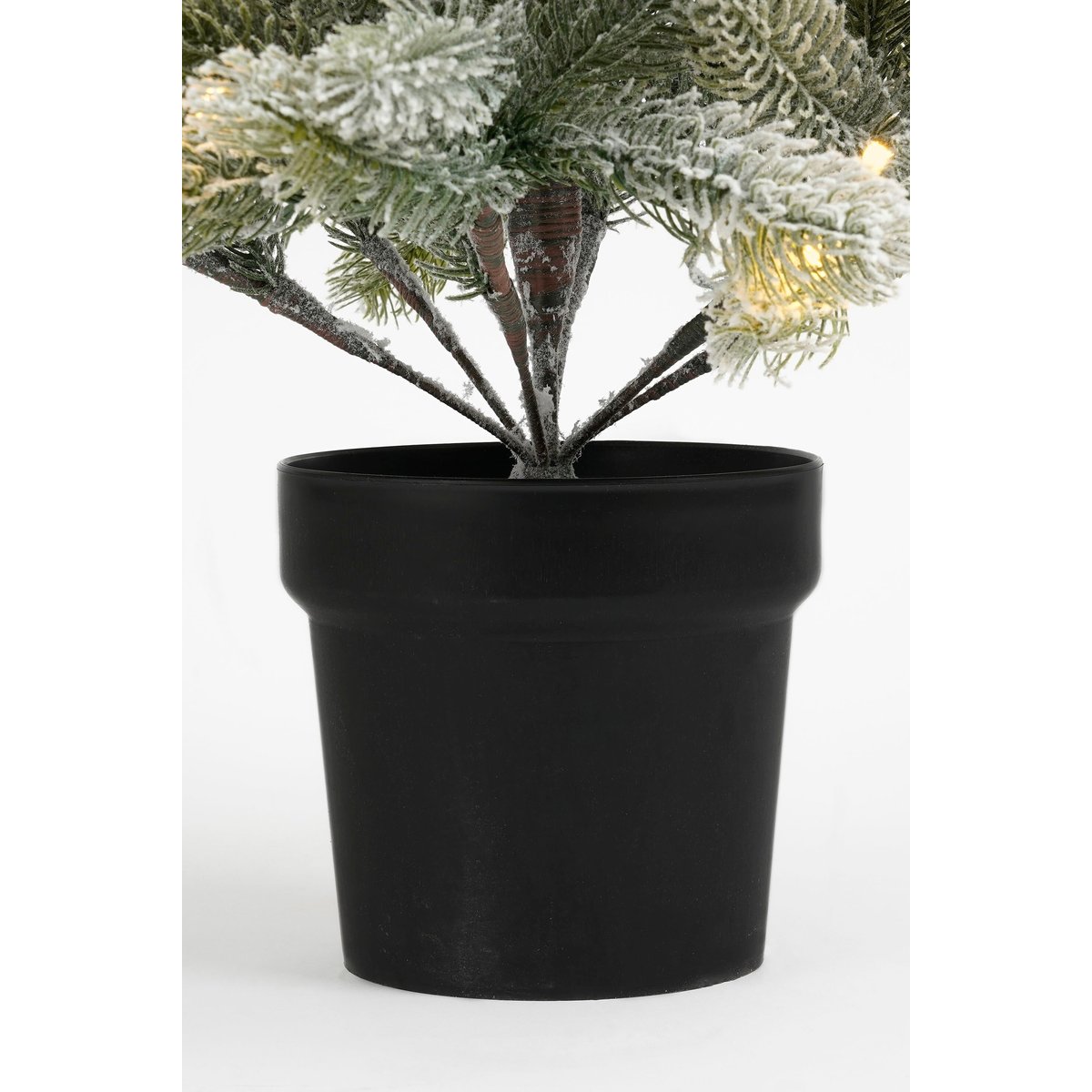 Sapin de Noël artificiel enneigé avec LED H90 cm NAGOYA vert, BLACK BOX TREES