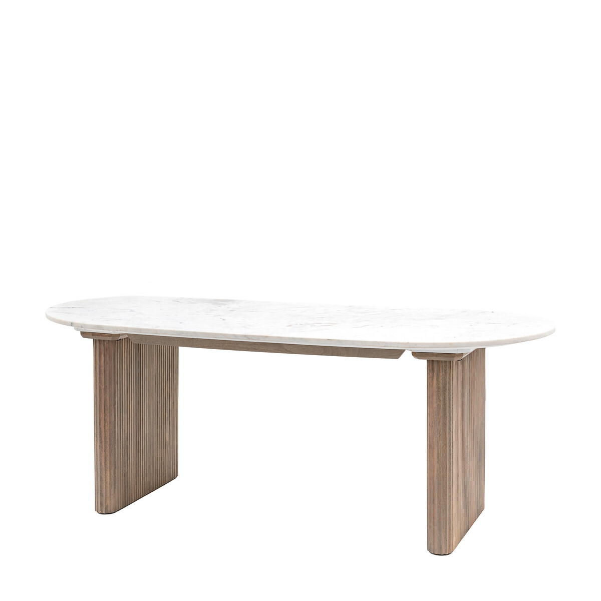 Manor Large Carrera Marble and Mango Wood Dining Table (Seats 6) grey, ÉDITÉ