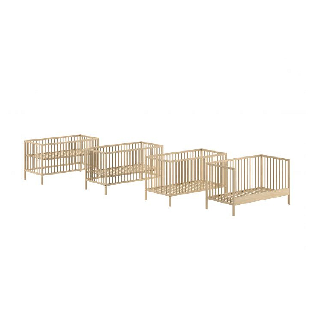 Lit Enfant Dino 70x140 Cm Nature Nature couleur unique, VIPACK