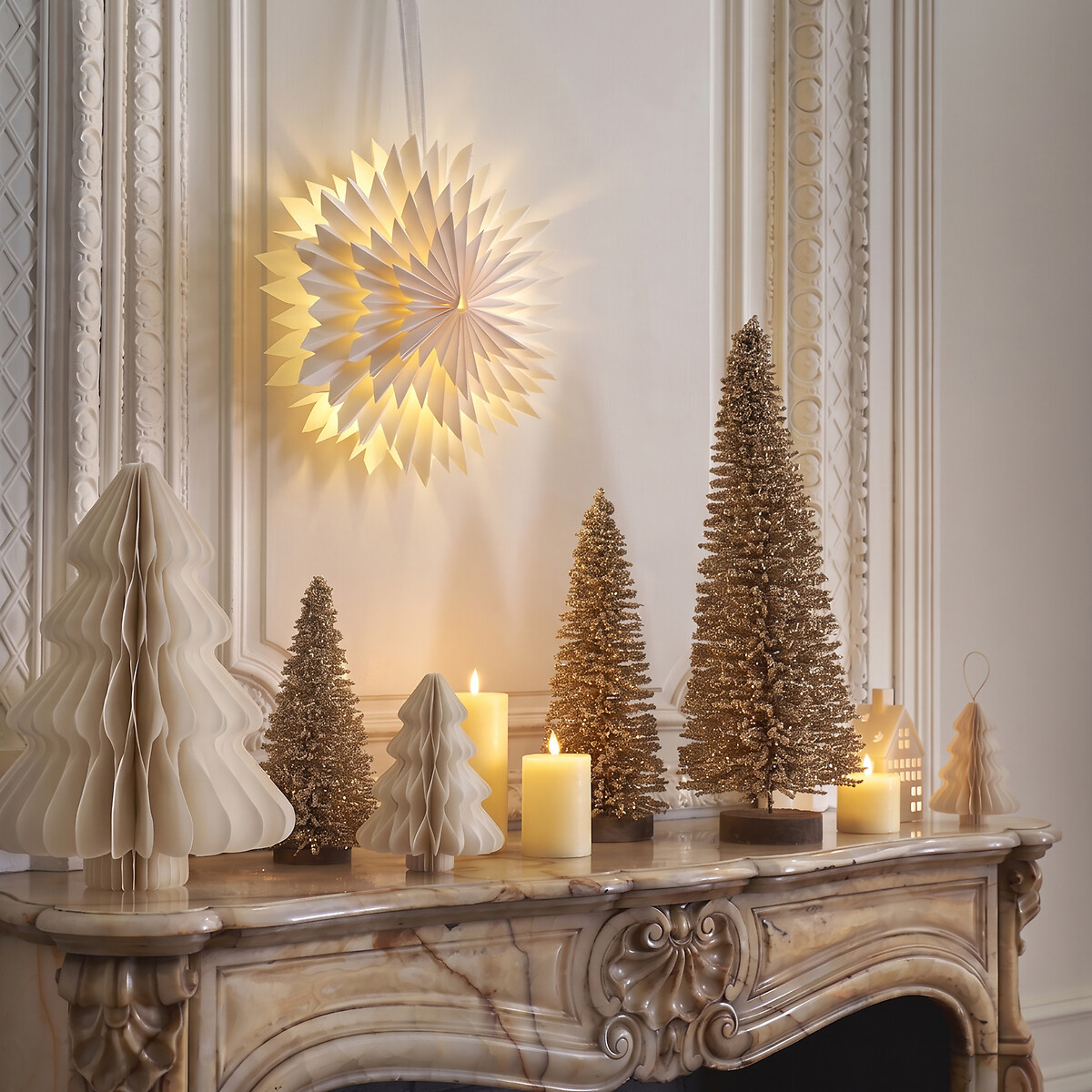 Sapin décoratif pailleté, hauteur 30 cm, CASPAR or, LA REDOUTE INTERIEURS