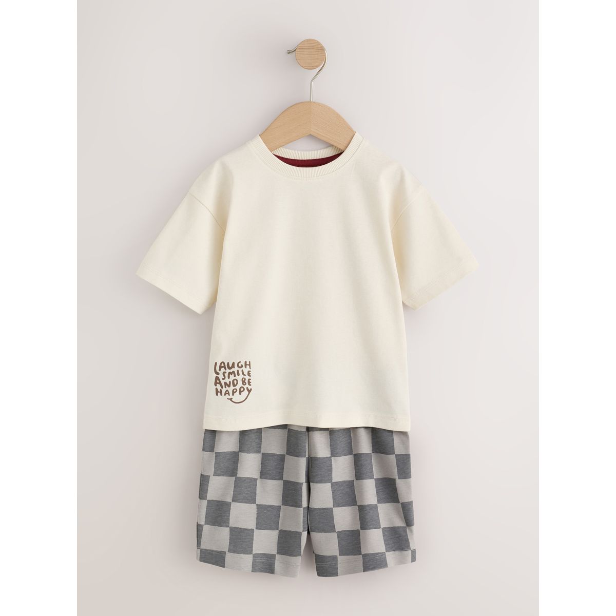 Pyjama short, lot de 3 kaki/gris/bordeaux, NEXT