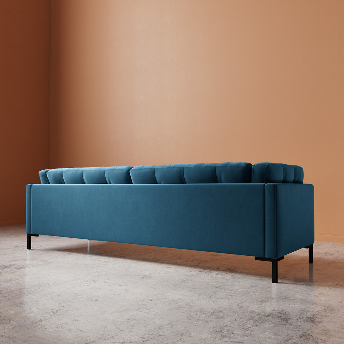 Landau Velvet 2/3/4 Seater Sofa petrol blue, SWOON