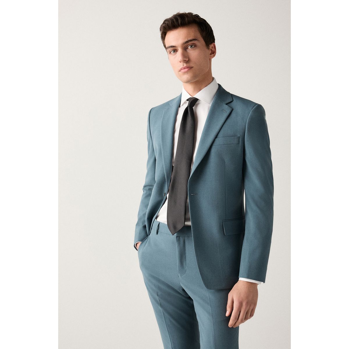 Veste de costume stretch bleu sarcelle, NEXT