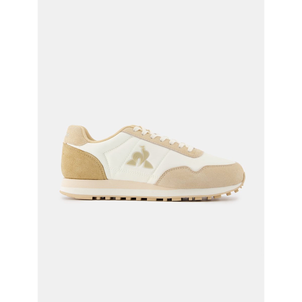 Sneakers retro-running en textile et suede Astra tofu/frosted almond, LE COQ SPORTIF