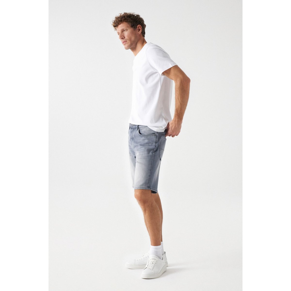 SHORT REGULAR S-ACTIV EN JEAN gris, SALSA JEANS