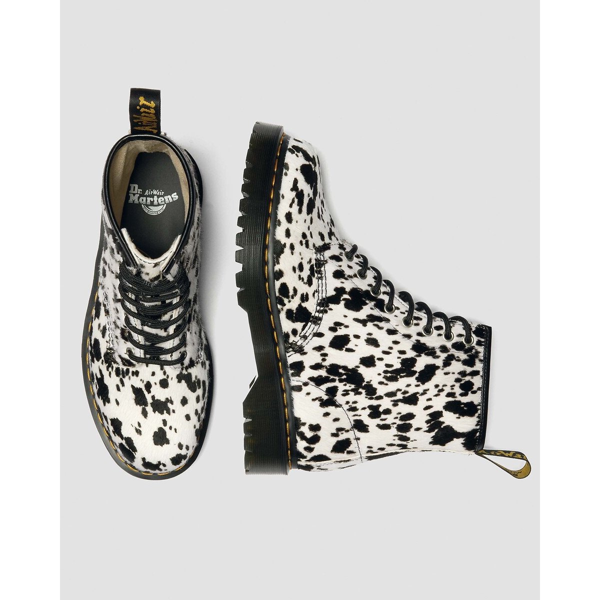 Boots 1460 Bex en cuir noir/blanc, DR. MARTENS