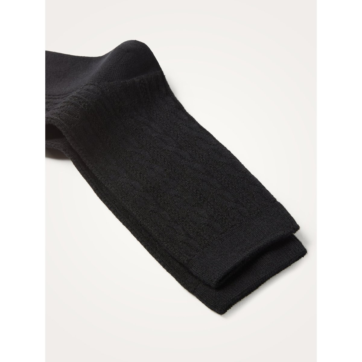 Chaussettes en côtelé tressé TOKYO Low noir, VANESSA WU