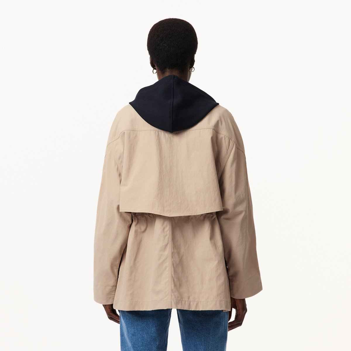 Parka mi-longue oversize déperlante beige-x6f, LACOSTE