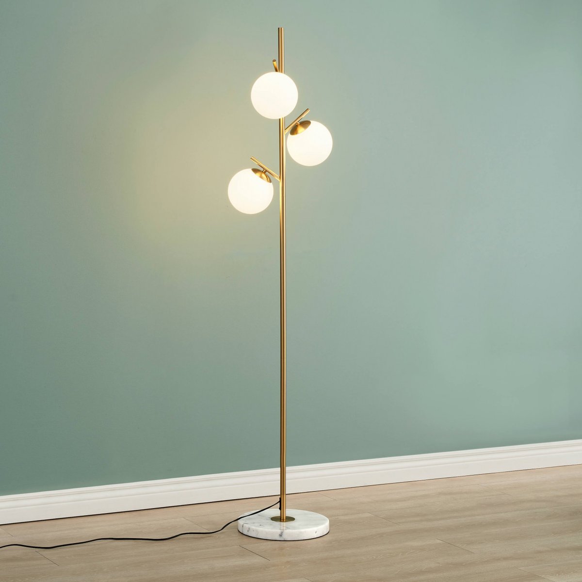 Lampadaire ultra glamour - ESTRELA doré / laiton, KOSILUM
