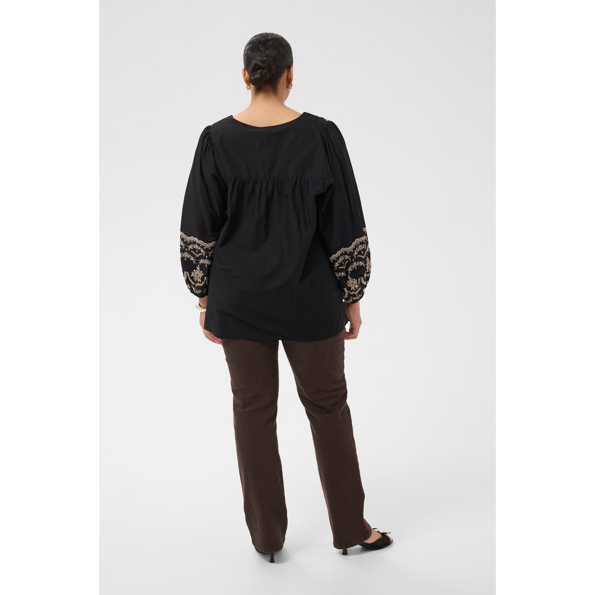 Blouse à manches longues noir black, KAFFE CURVE