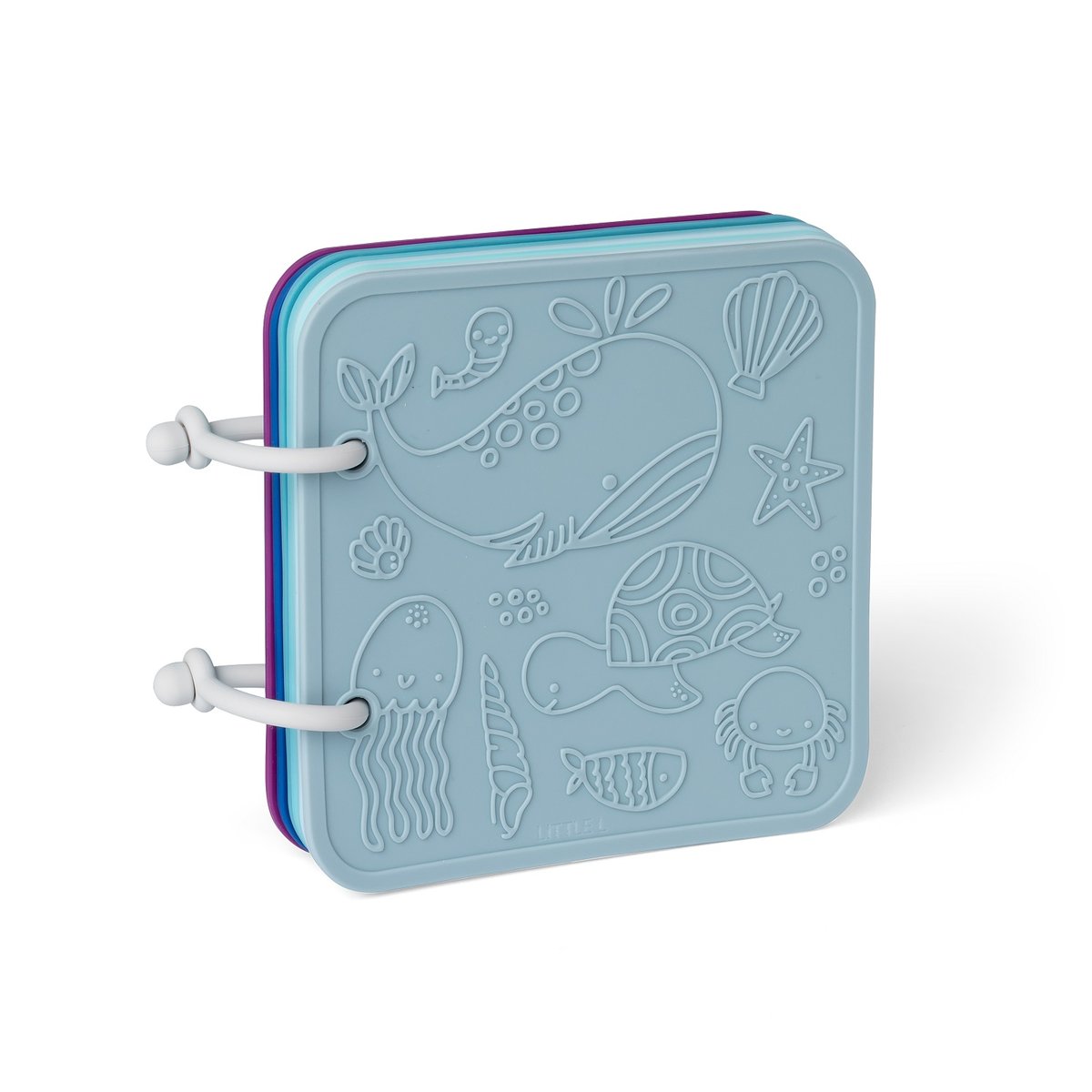 Livre de bain en silicone bleu, LITTLE L