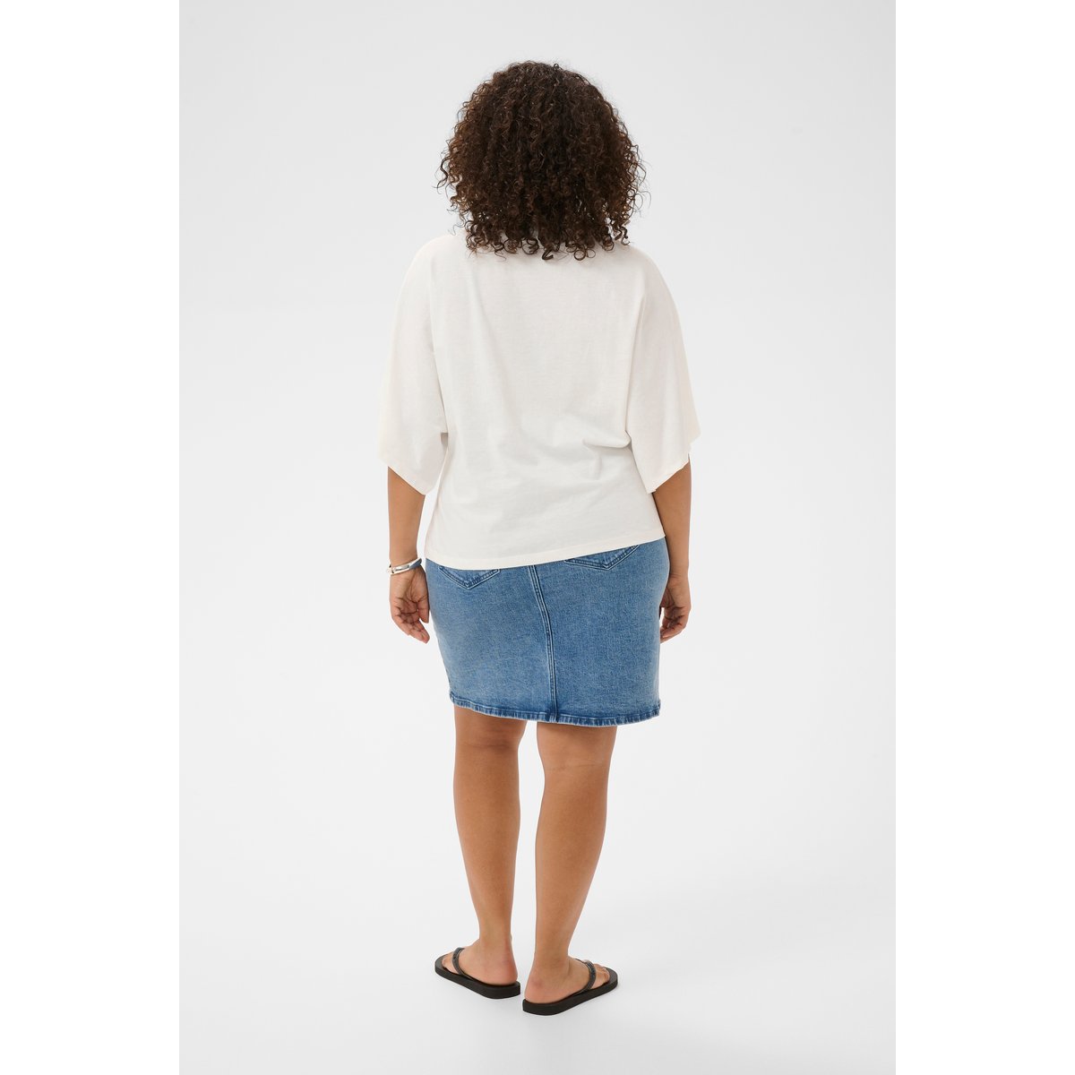 T-shirt à manches courtes blanc chalk, KAFFE CURVE