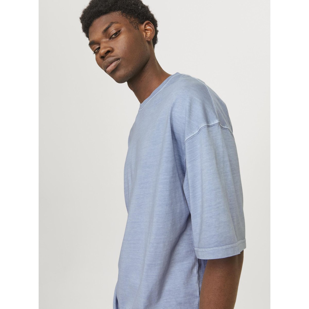 T-Shirt chambray blue, JACK & JONES