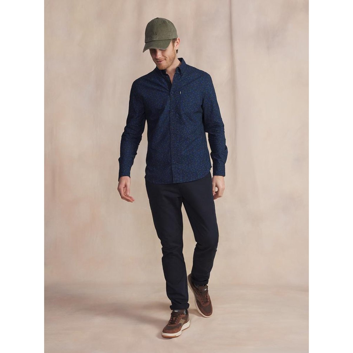 Chemise manches longues JANAVCHE marine, TBS