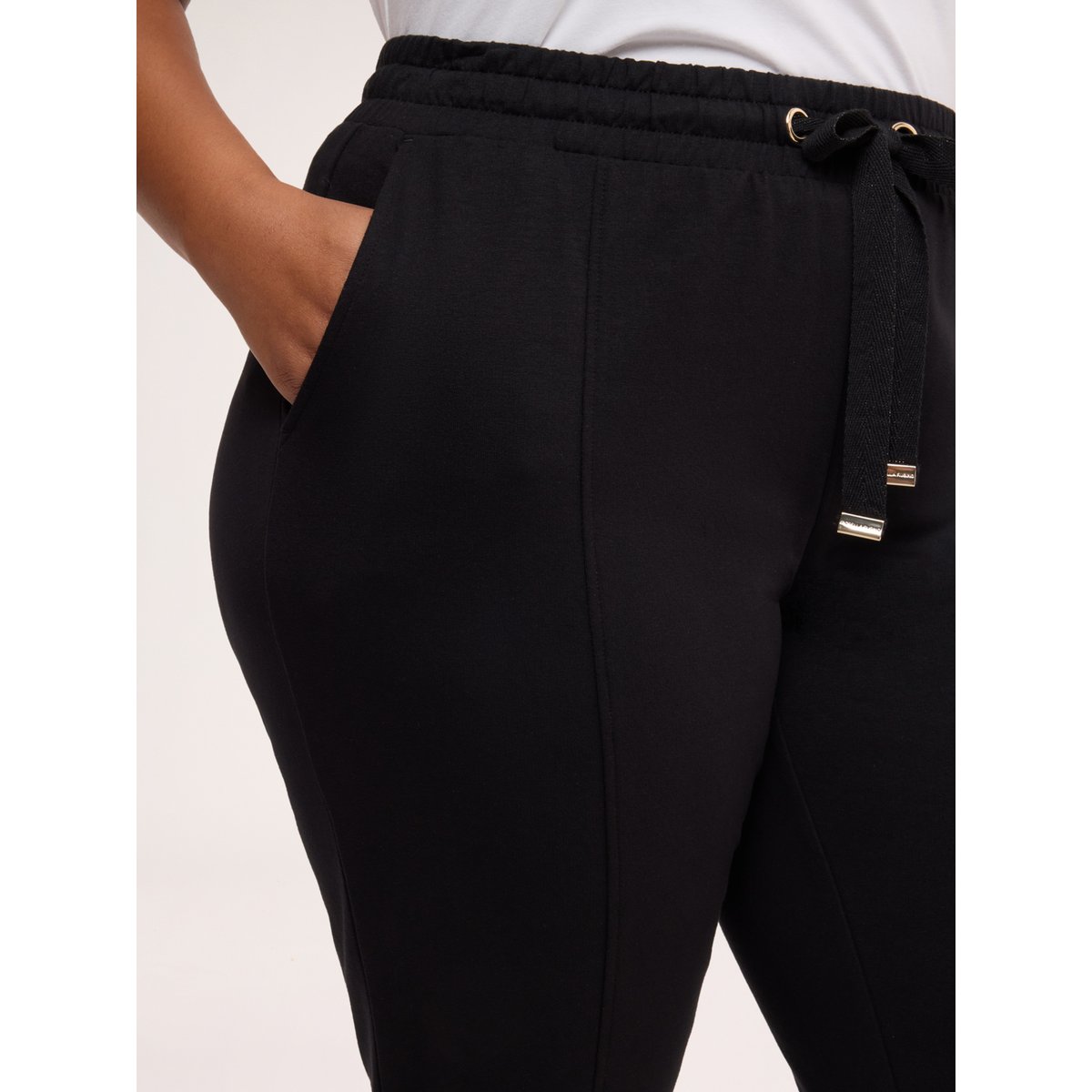 Joggers avec cordon de serrage à la taille noir, FIORELLA RUBINO