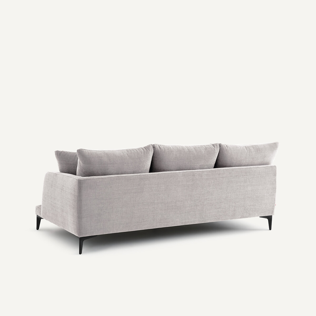 Demi-canapé 3 places en polyester coton, MODERNISTE gris clair, EMMANUEL GALLINA X AM.PM
