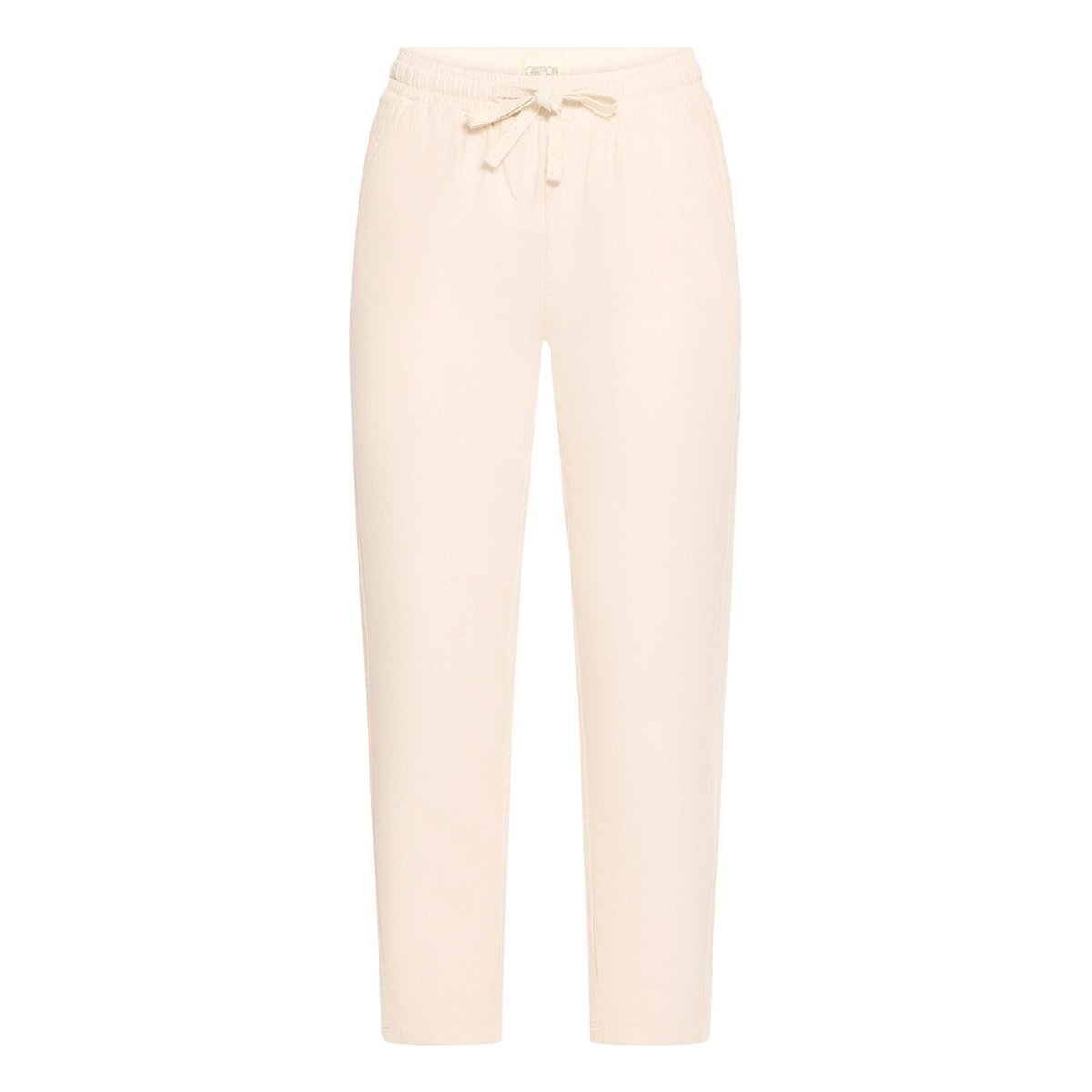 Pantalon en lin unicolore oat milk, CARTOON