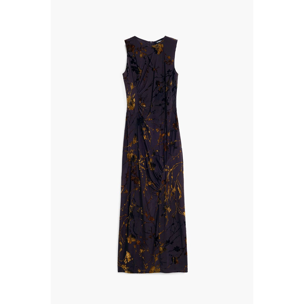 Robe sans manches en maille marron, DESIGUAL