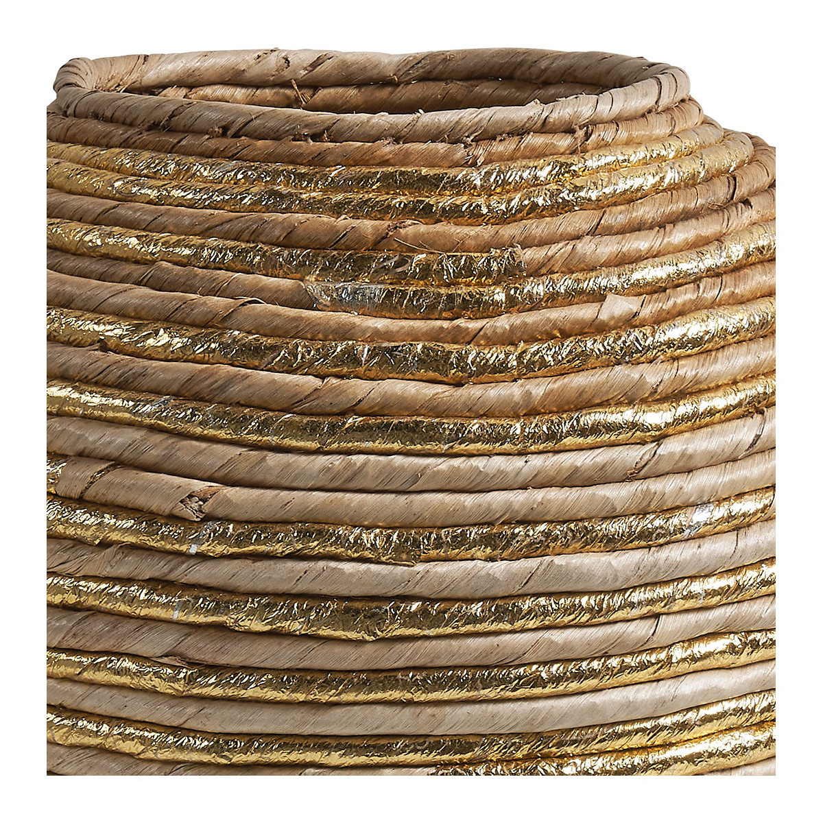 Jarre décorative abaca 32x36 beige, BLANC D’IVOIRE