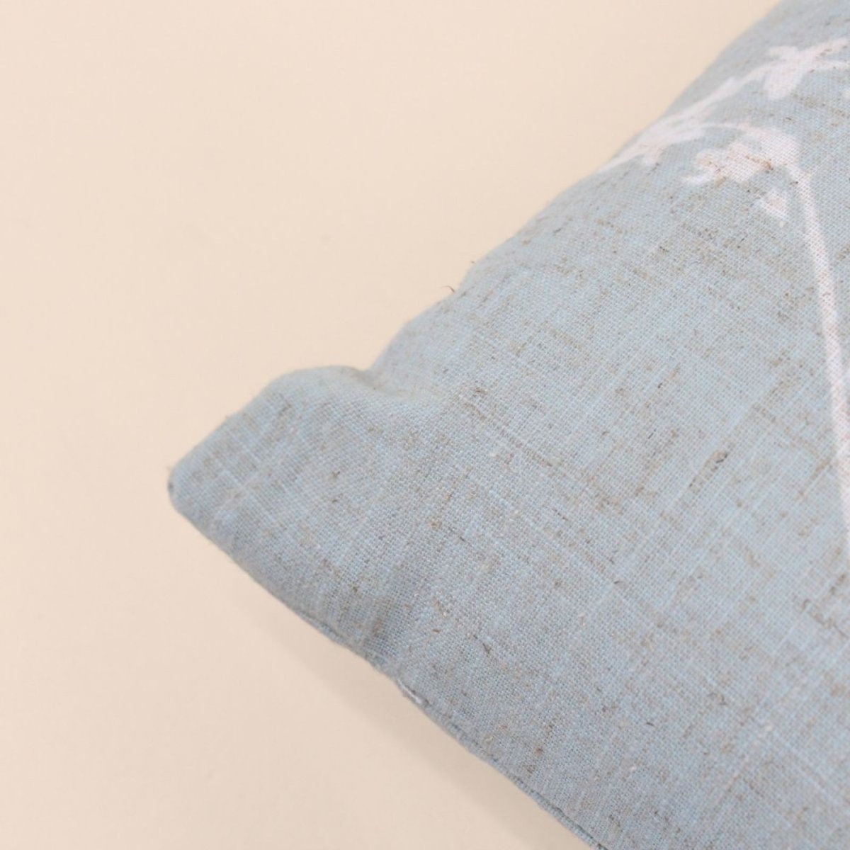 Coussin avec lin imprimé nature 40x40cm vert, ORNAMI