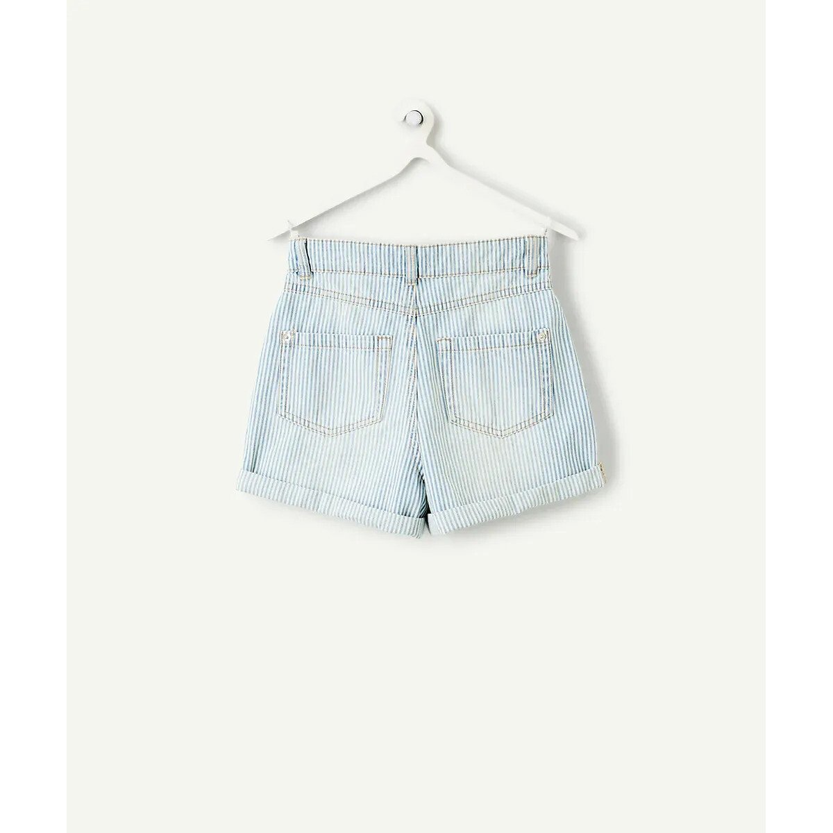 Striped Mom Shorts denim blue, TAPE A L'OEIL