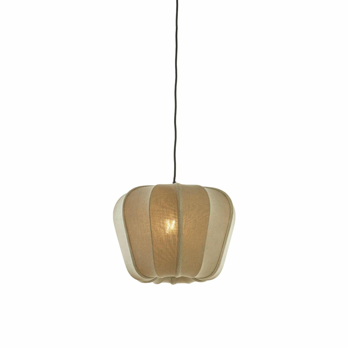 Lampe Suspendue Textiles ZUBEDO vert olive, LIGHT & LIVING 