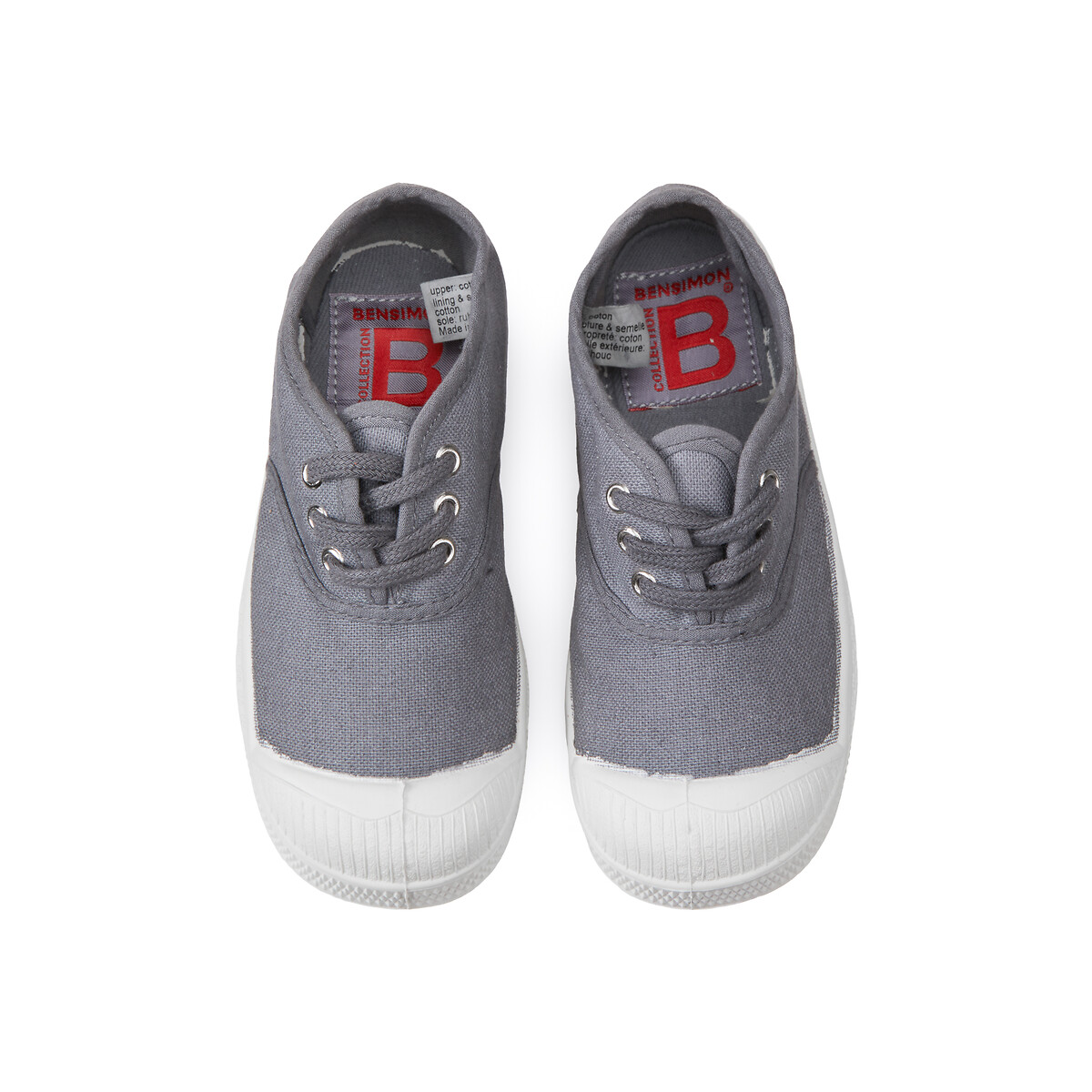 Tennisschoenen met veters grijs, BENSIMON