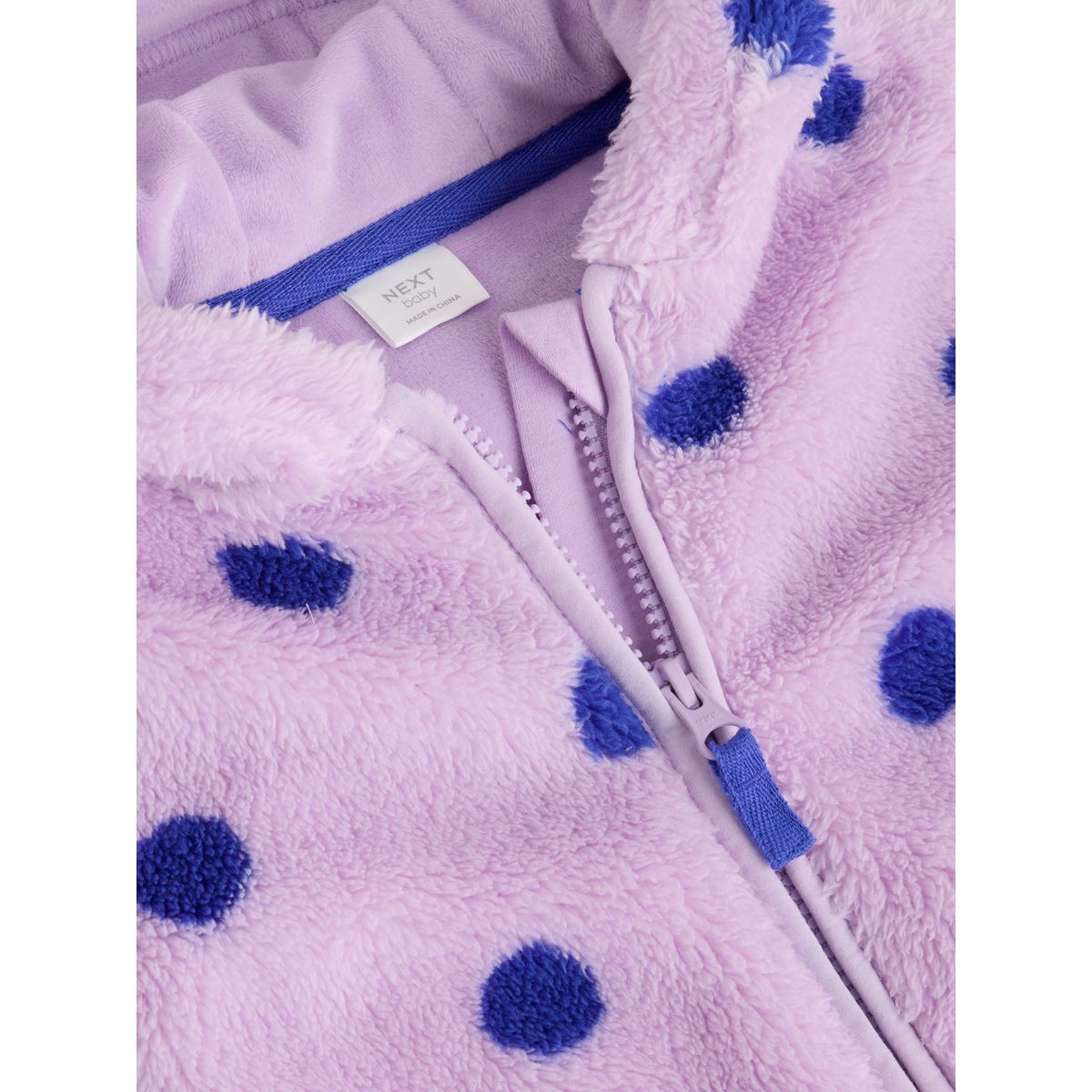 Veste à capuche bébé en polaire tache violette, NEXT