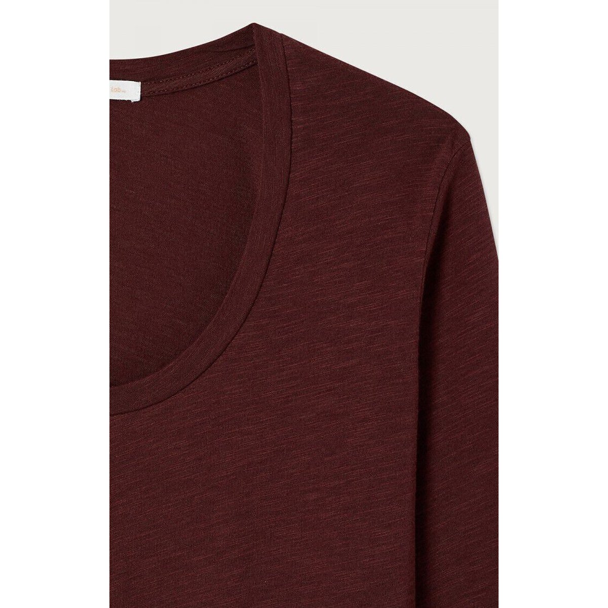 Jacksonsville Long Sleeve U-Neck T-Shirt crimson, AMERICAN VINTAGE