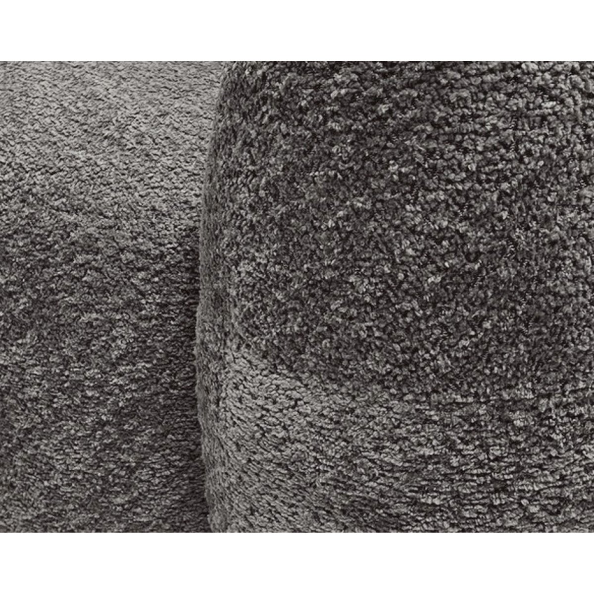 Fauteuil rotatif en tissu bouclette - MOON gris éléphant, MATHI DESIGN