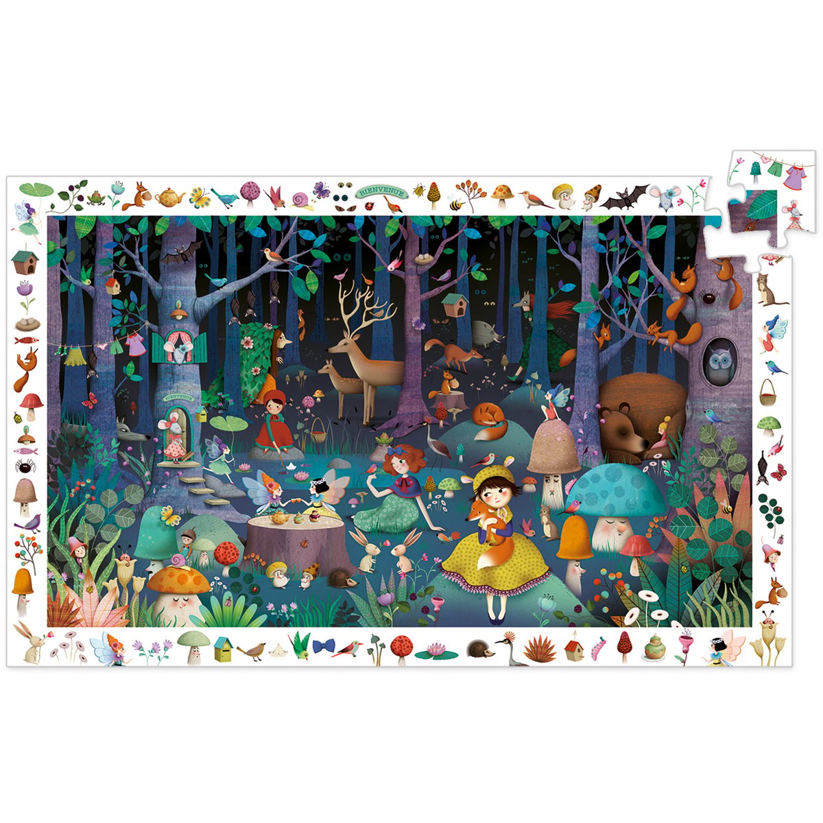 Puzzle bleu, vert, jaune, DJECO