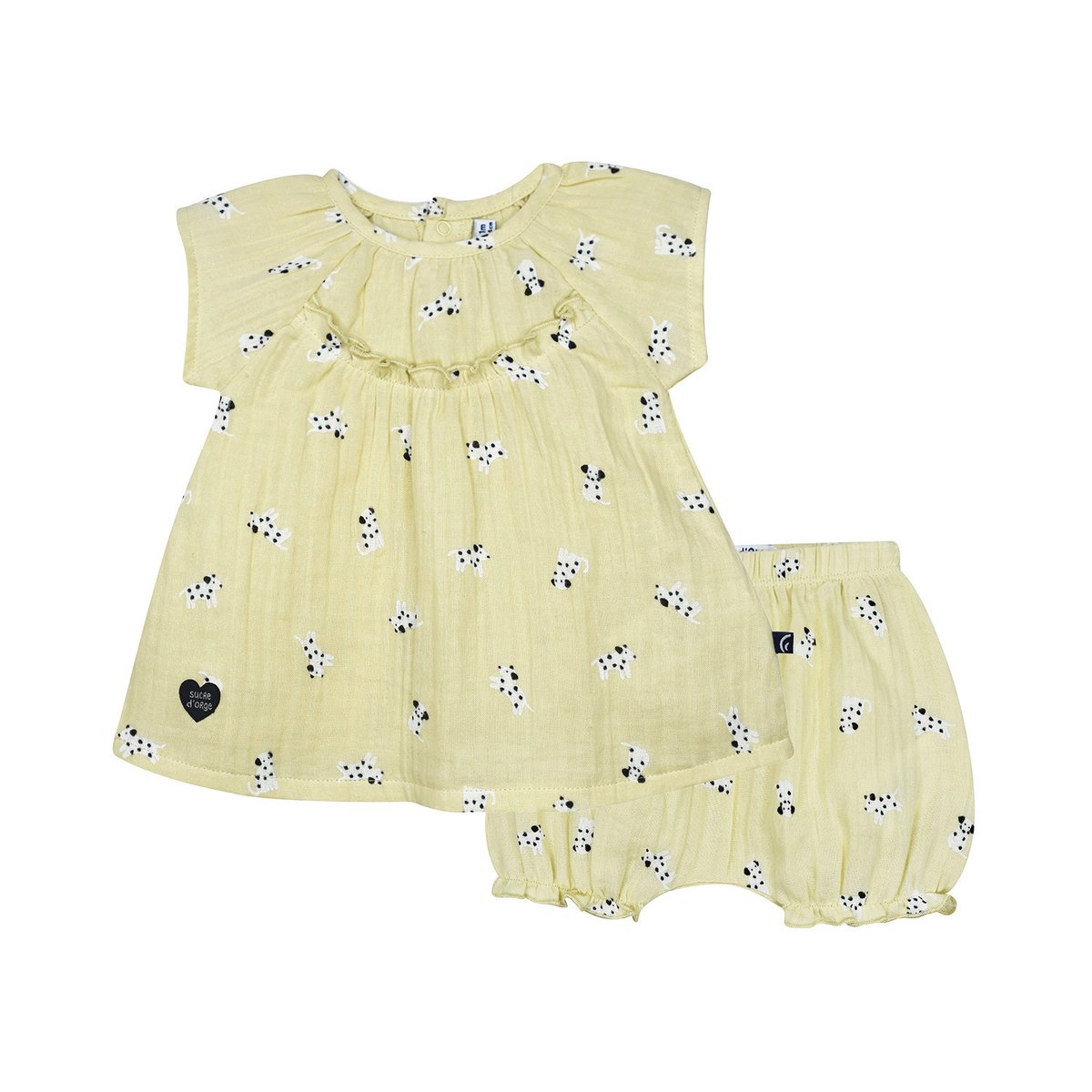 Ensemble robe et bloomer renata vert, SUCRE D'ORGE