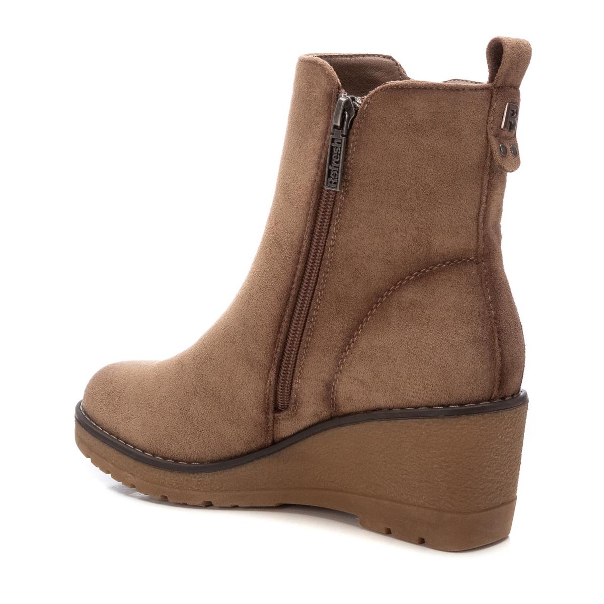 Bottine Coin Décontractée Fermeture éclair taupe, REFRESH