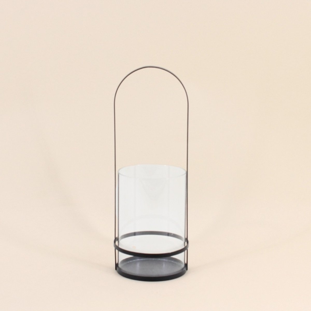 Lanterne en métal et verre 30x10cm noir, ORNAMI
