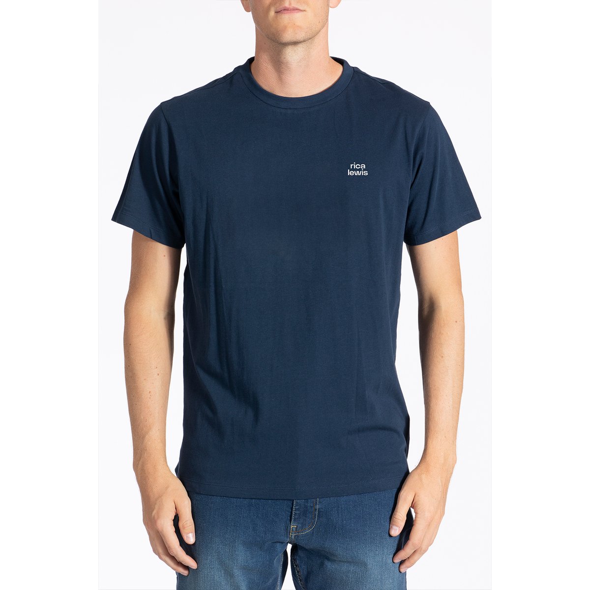 T-shirt Essentiel en coton SIGNAT6 bleu marine, RICA LEWIS