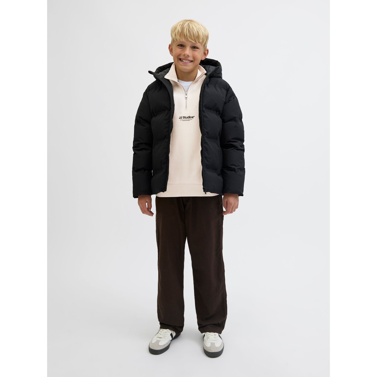 Sweat À Mi-Fermeture Éclair moonbeam, JACK & JONES JUNIOR