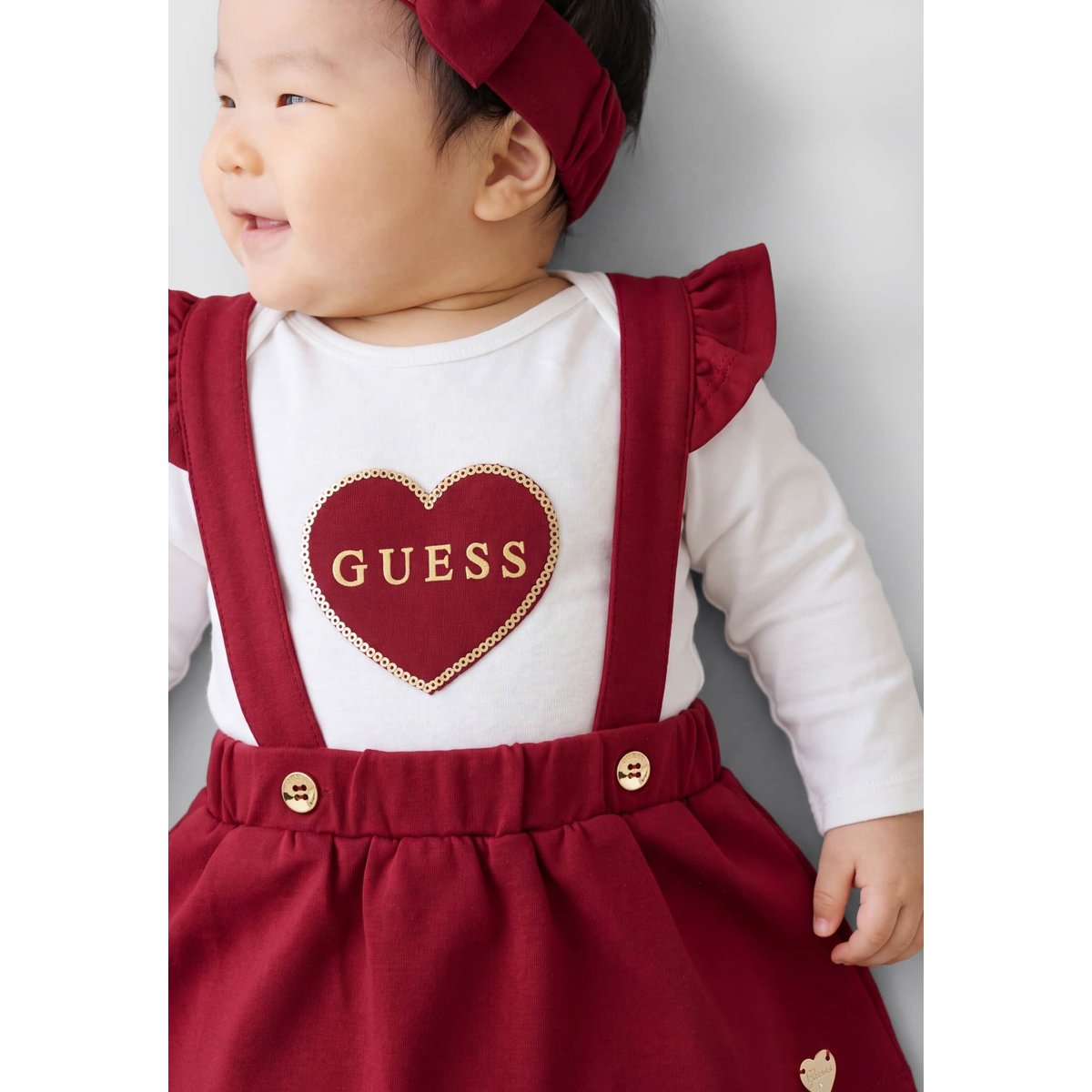Ensemble Body, Robe Et Bandeau En Interlock blanc, GUESS KIDS